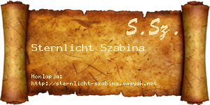 Sternlicht Szabina névjegykártya